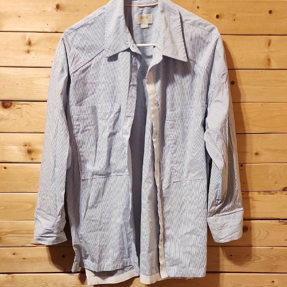 Maeve By Anthropologie  Butron Down Shirt Size Large Cotton Blend